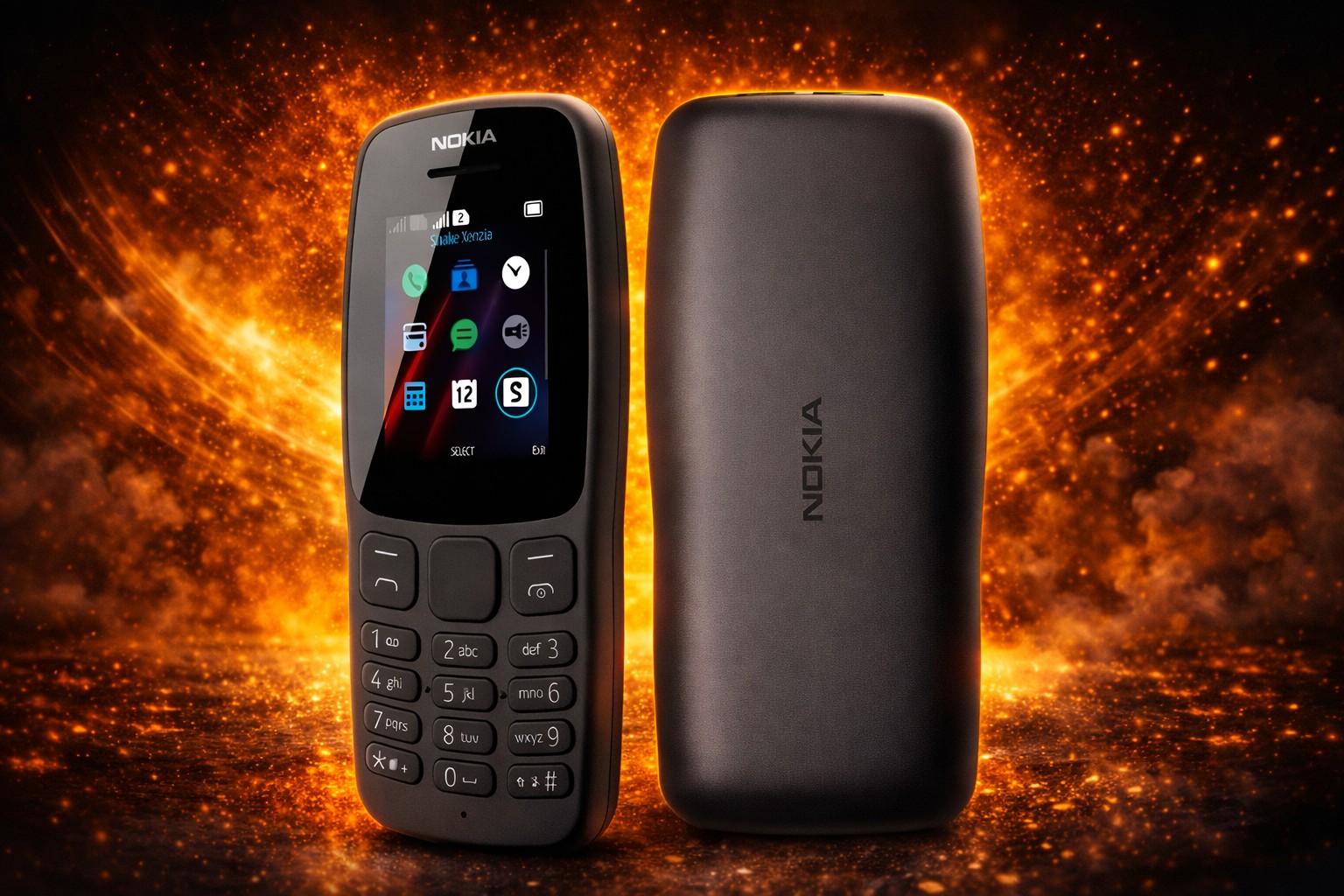 Celular SMS Nokia 106 (Negro)