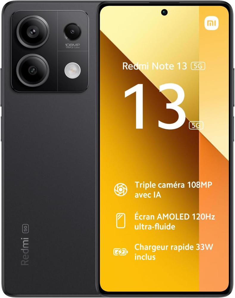 Redmi Note 13 5G 8/256GB - Grafite Black