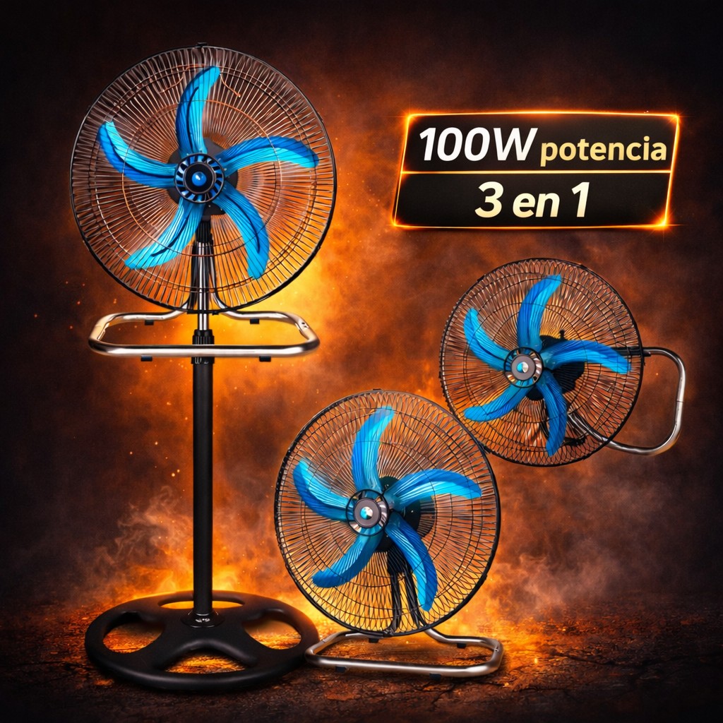 Ventildor de Pie 18" 3 en 1