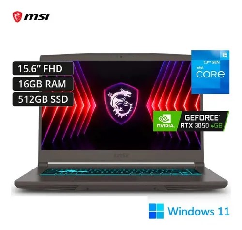 NB MSI THIN 15 I5/16GB/512DDF/15.6/RTX30504G/E11