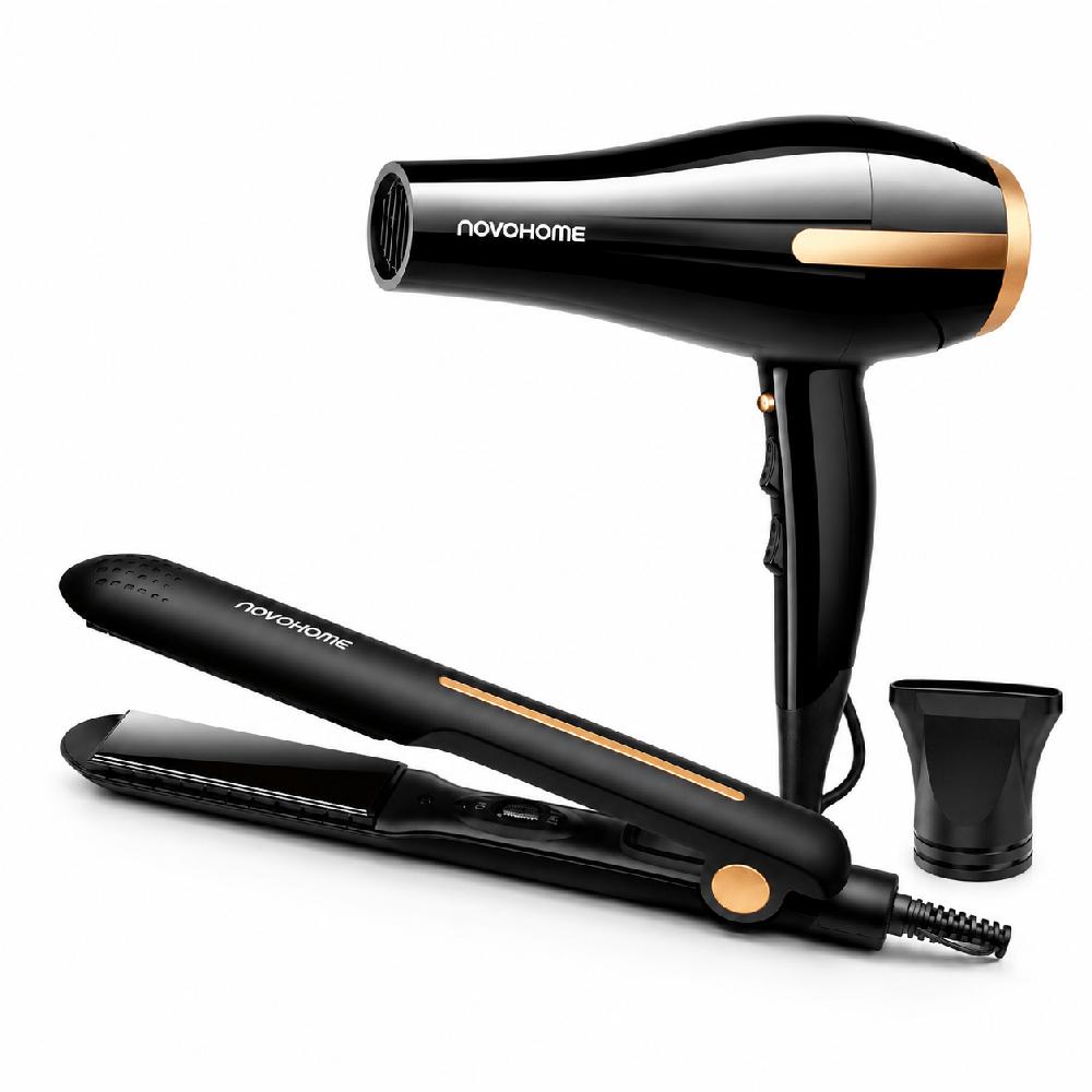 NovoHome Pack Beauty 2 En 1 Planchita + Secador