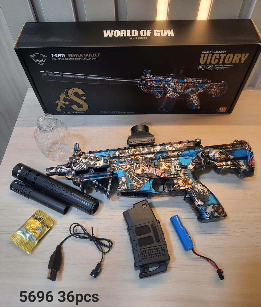 Arma Ametralladora Pistola Hidrogel Juguete Muni
