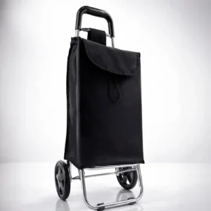 HogarActual Carrito De Compras Negro C/Ruedas