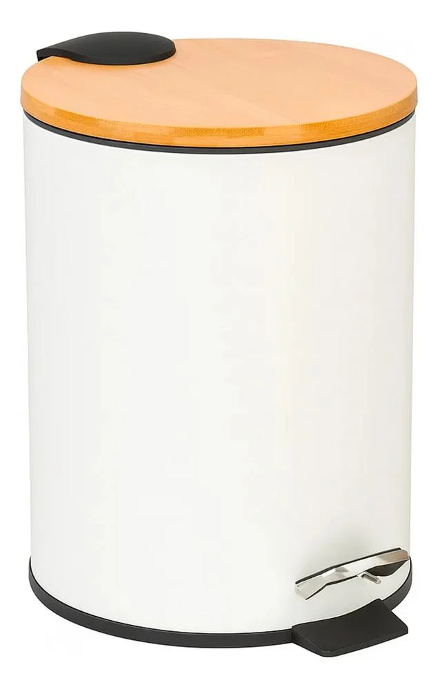 HogarActual Cesto De Residuos Acero 3Lts - Blanco