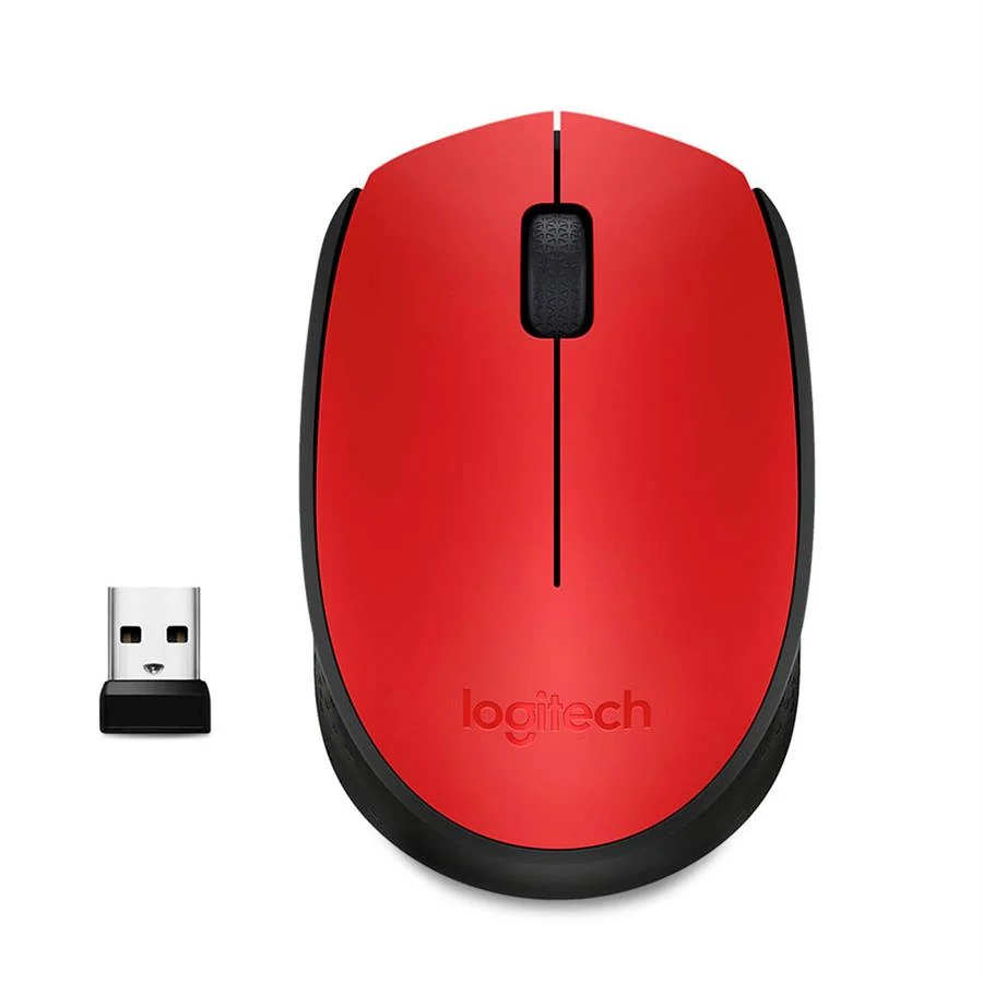 Logitech Mouse M170 Inalambrico - Rojo/Negro