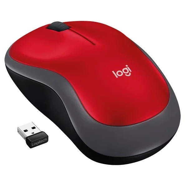 Logitech Mouse M185 Inalambrico - Rojo/Negro