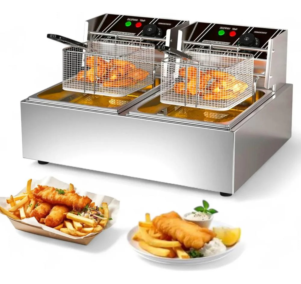 NovoHome Freidora De Aceite 12Lts 5000W NH-FAC1200