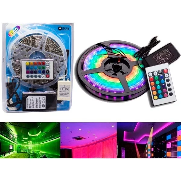 Tira Luces Led 5050 Rgb, Kit Completo,control Y Fu