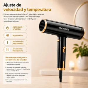 NovoHome Secador De Pelo 1600W